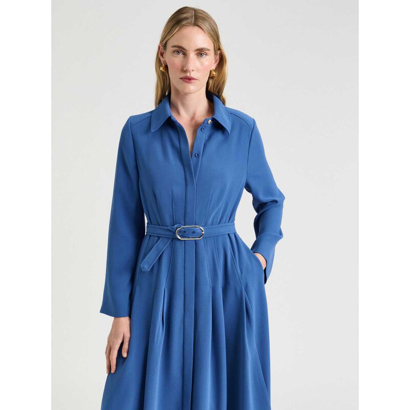 Veronika Maine Stretch Crepe Shirtdress image number 3
